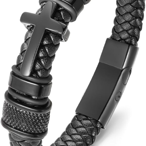 Urn Bracelet Leather Cremation Jewelry Memory Keepsake For Men & Women - Picture 1 of 7